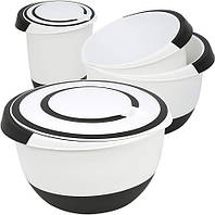 Чаши для смешивания com-four®,миски для салатов,выпечки с нескользким дном (без большой миски и крышки)