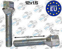 Болт колісний М12х1,5х55 конус цинк ключ 17