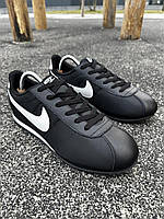 Nike cortez черные кожаные, Кроссовки Nike Cortez, Nike cortez classic black, Кроссовки найк cortez