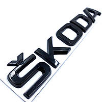 Емблема шильдик наклейка напис Skoda Octavia Tour, A5, A7, Fabia, Rapid, Superb (чорний глянець)