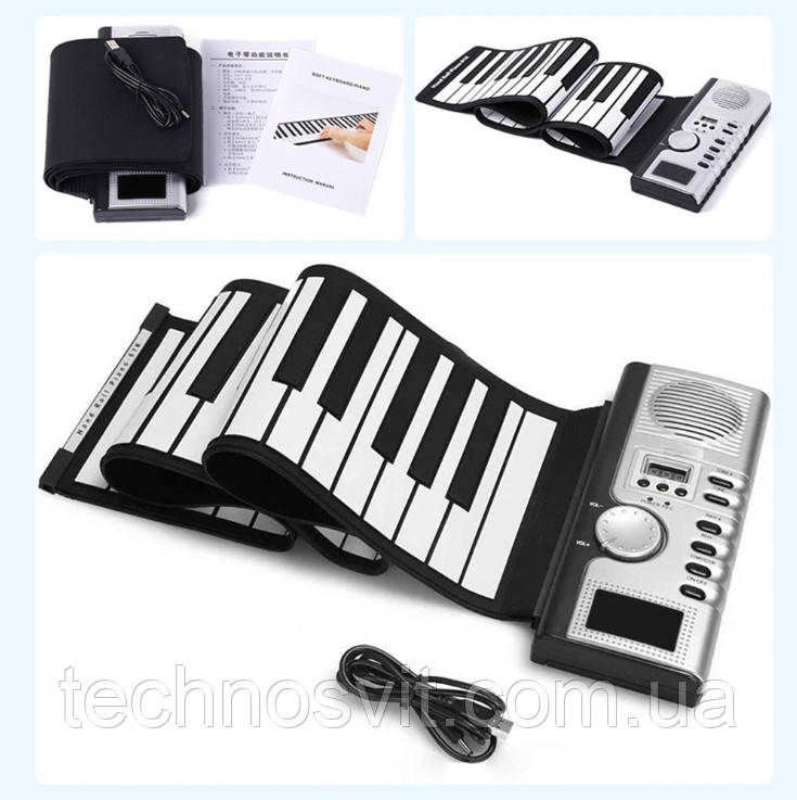 Электронное пианино гибкое пианино синтезатор Midi клавиатур гибкая Midi keyboard - фото 5 - id-p2167128248