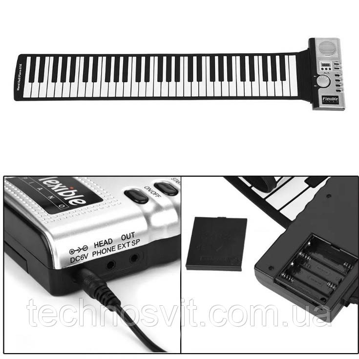 Электронное пианино гибкое пианино синтезатор Midi клавиатур гибкая Midi keyboard - фото 10 - id-p2167128248