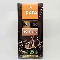 Шоколад Trapa Intenso экстра черный 80% cacao без глютена 175г.