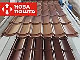 Металлочерепица вишневого цвета RAL 3005 PEMA., фото 3