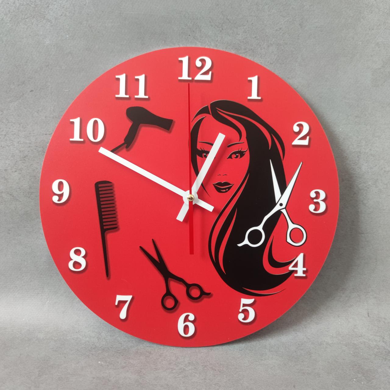 Оригінальний настінний годинник для салону краси, фото 1