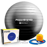 Мяч для фитнеса (фитбол) power system ps-4013 ø75 cm pro gymball black