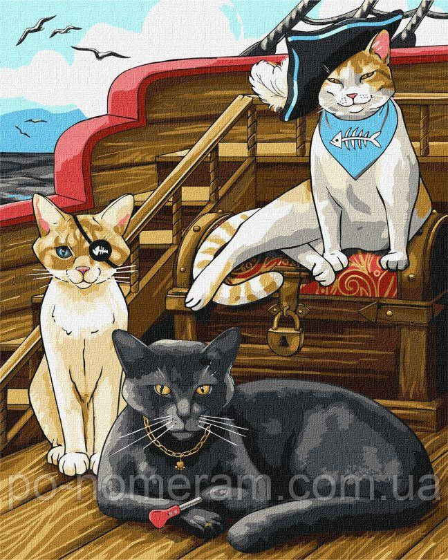Картина за номерами Ідейка Пухнасті пірати ©artirinapass (KH6568) 40 х 50 см