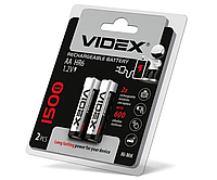 Аккумуляторные батарейки "VIDEX" AA / HR6 (1.2V, Ni-Mh, 1500mAh, блистер, 2шт)