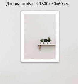 Прямокутне дзеркало Facet настінне, рама 50х60 см, ширина рами 5 см, вибір кольору