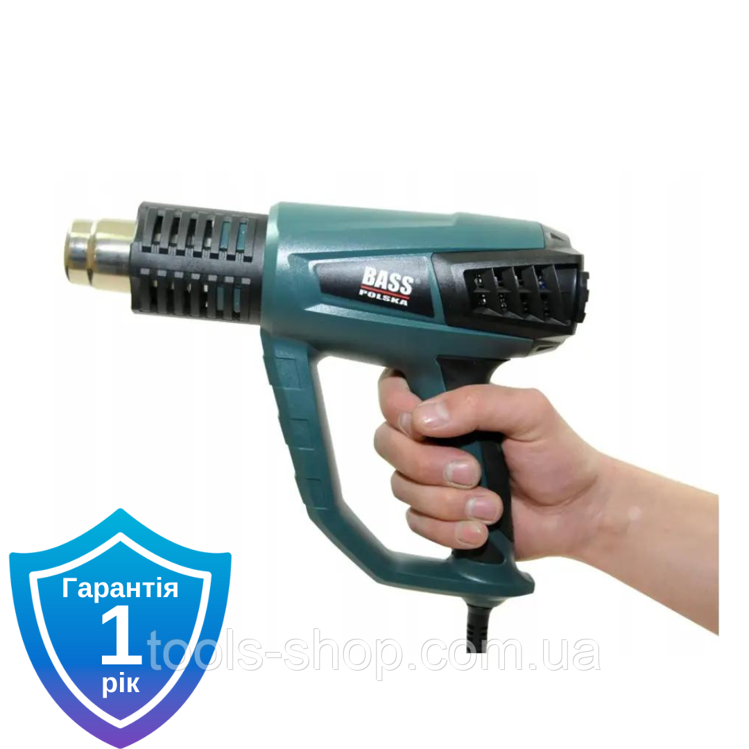 Будівельний фен із насадками Bass Polska 4872 2000 Вт, фото 1