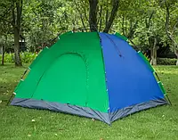 Двухместная туристическая палатка с автоматическим каркасом, палатка для кемпинга и активного отдыха, Зеленая