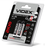 Аккумуляторные батарейки "VIDEX" AA / HR6 (1.2V, Ni-Mh, 2100mAh, блистер, 2шт)