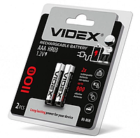 Аккумуляторные батарейки "VIDEX" AAA / HR6 (1.2V, Ni-Mh, 1100mAh, блистер, 2шт)