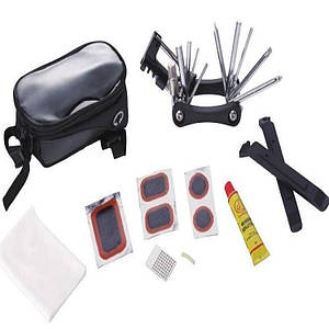 Велосумка на раму, під смартфон, з інструмент. (Тульт, лопатки, латки, клей) KL-9812C