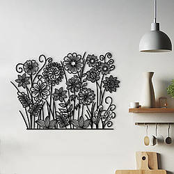 Сучасна картина на стіну, декор для кімнати "Польові квіти", декоративне панно 30x20 см