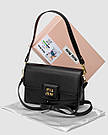 Жіноча сумка Міу Міу чорна Miu Miu Black Shoulder Leather Bag, фото 6