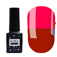 Термо гель-лак Kira Nails №T03 (красно-коричневый, при нагревании ярко-розовый), 6 мл