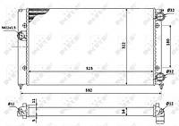 Радиатор охлаждения двигателя VW Golf 91- (NRF), NRF (529501)