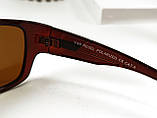 Спортивні сонцезахисні окуляри вузькі VAN REGEL коричневі овальні модні, окуляри спортивні від сонця унісекс, фото 7