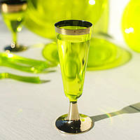 Уцінка! Комплект 6 шт. Келихи для шампанського пластикові багаторазові Capital For People зелені