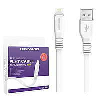 Кабель USB-Lightning TORNADO TX3 (2,4A/1м) білий