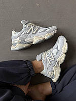 Женские кроссовки New Balance 9060 Quartz Grey (серые) демисезонные спортивные стильные кроссы NB065 НБ
