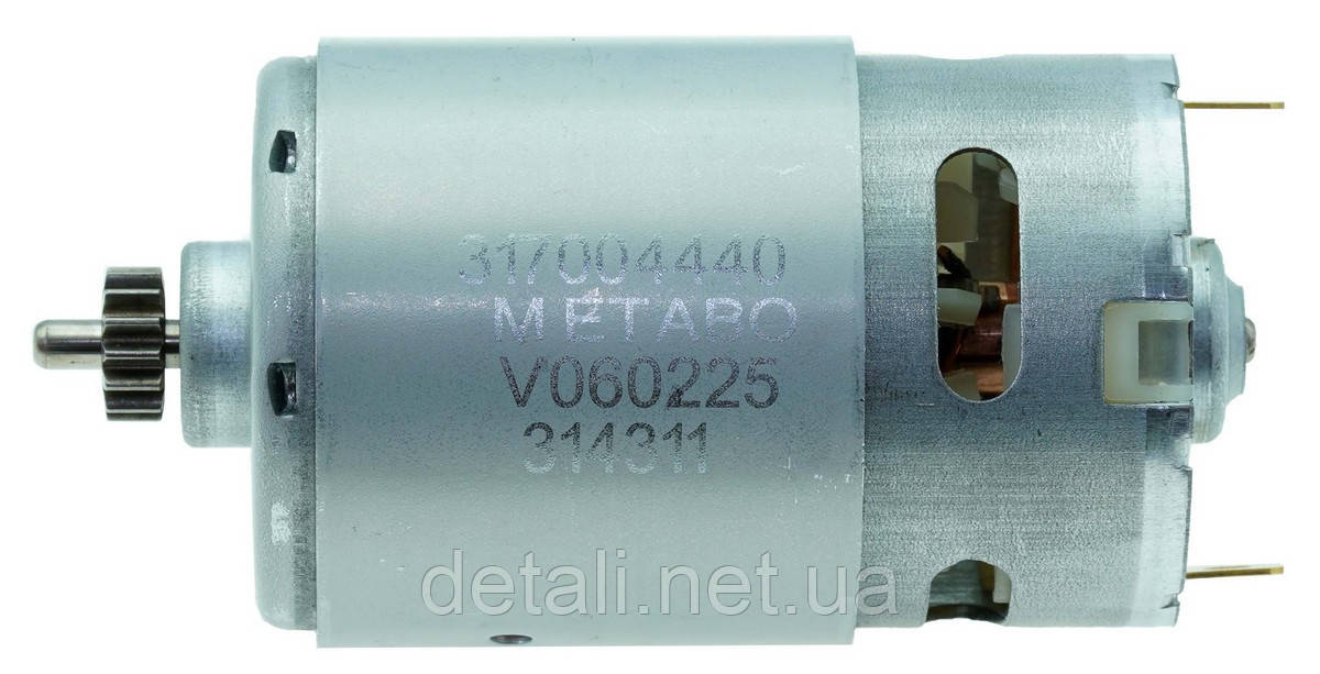 Двигун 18 V шуруповерта Metabo оригінал 317004700 (d38 L76 dвала 3,2 мм), фото 1
