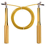 Скакалка швидкісна для кросфіту з підшипником та сталевим тросом CIMA CM-J601, фото 7