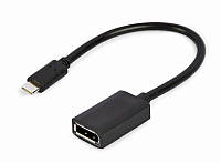 Адаптер Cablexpert A-CM-DPF-02 USB Type C - DisplayPort 0.15 м Черный FG, код: 8381876