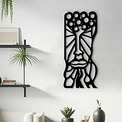 Декоративне панно з дерева, Настінний декор для кімнати "Африканські мотиви", картина лофт 30x13 см