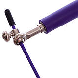 Скакалка швидкісна Кроссфіт із шарнірним підшипником сталева Zelart FI-5101, фото 9