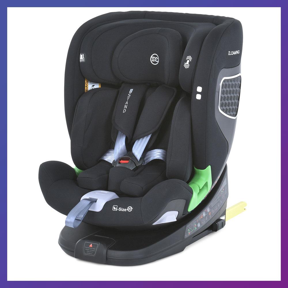 Дитяче автокрісло від народження до 12 років група 0+/1/2/3 (0-36 кг) Isofix El Camino ME 1146 Royal Black Чорний, фото 1