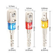 Тримачі-адаптери торцевих головок - 3 шт - 1/4', 3/8', 1/2' - перехідники для насадок, фото 3