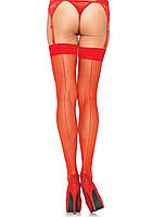 Прозрачные чулки со швом Leg Avenue Sheer backseam stockings Red, one size Sisi