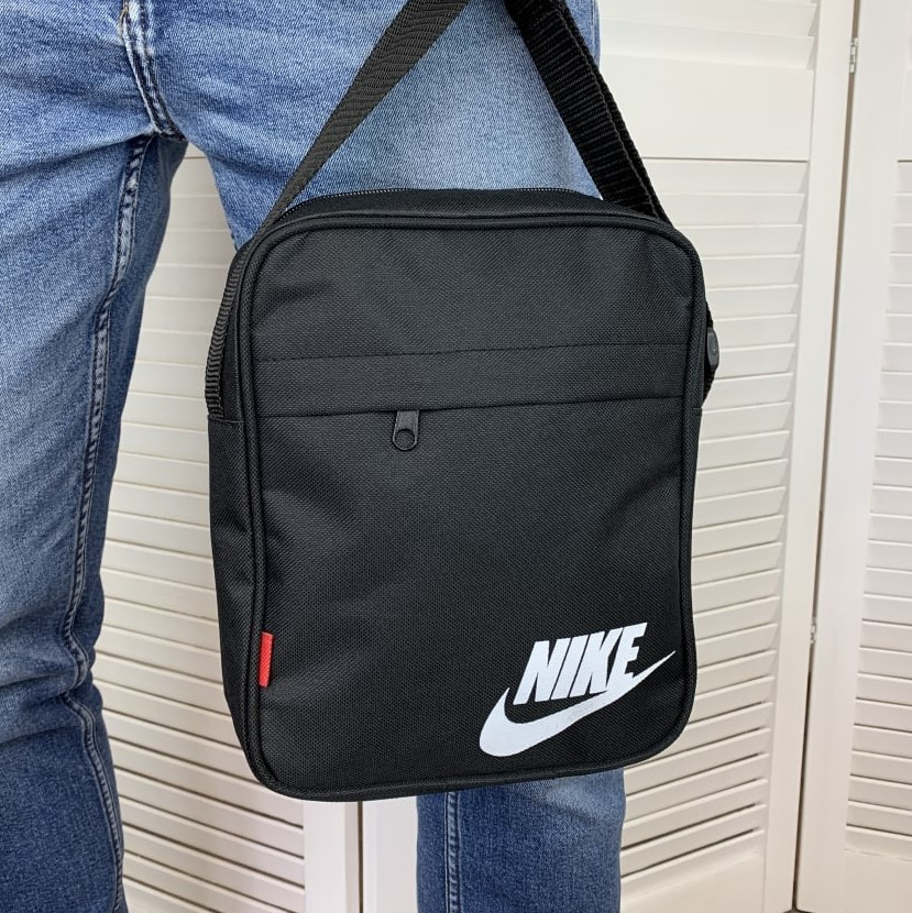 Барстека Nike, Чоловіча сумка через плече, Текстова барсетка на три відділення, Брендаова сумка