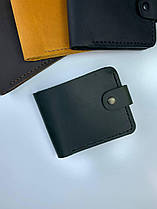 Чоловічий гаманець із натуральної шкіри, Зелений місткий гаманець, чоловічий на кнопці гаманець із Crazy Horse