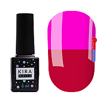 Термо гель-лак Kira Nails №T16 (малиновая фуксия, при нагревании яркий фиолетовый), 6 мл