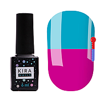 Термо гель-лак Kira Nails №T17 (яркий фиолетовый, при нагревании голубой), 6 мл