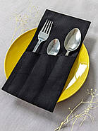 Куверт чохол для столових приборів К2 Канвас Чорний, фото 8