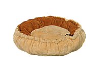 Лежак (лежанка) для кошек и собак (из меха) Мур-Мяу Релакс Бежево-коричневый FG, код: 5865949