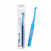Монопучкова зубна щітка Tello Ultra soft Single 1007.5 (довга щетина, блакитна), 1 шт