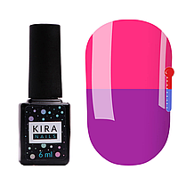 Термо гель-лак Kira Nails №T21 (светло-фиолетовый, при нагревании розовый), 6 мл