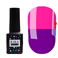 Термо гель-лак Kira Nails №T22 (сине-фиолетовый, при нагревании темно-розовый), 6 мл