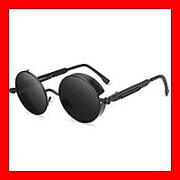 Черные очки с черными линзами, имиджевые мужские солнцезащитные очки, мужские очки на пружинах