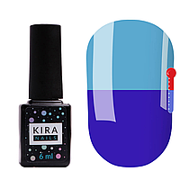 Термо гель-лак Kira Nails №T23 (светло-синий, при нагревании бледно-голубой), 6 мл