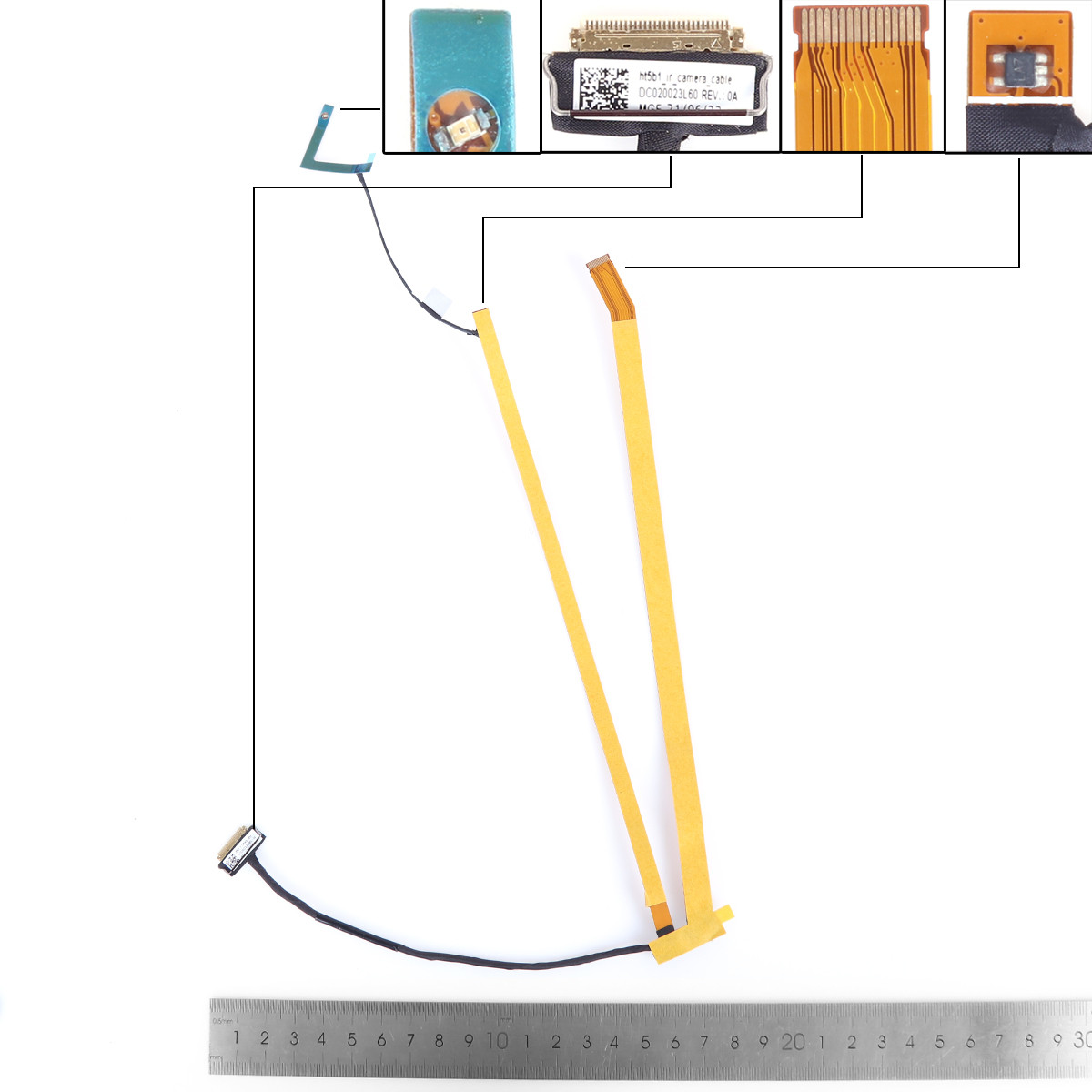 Шлейф вебкамери для Lenovo Thinkpad T15 P15s Gen 2, (With IR, 5C11C12497, DC020023L60, ht5b1_ir_camera_cable), фото 1