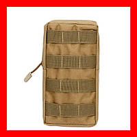 Утилитарная армейская вертикальная сумка тактическая поясная на пояс под бк код 6162