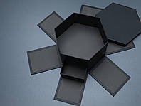 Коробка-трансформер для фотографий. Цвет черный. 24х15см