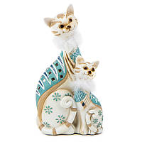 Фигурка интерьерная Family of white cats 28 см ArtDeco AL117949 CP, код: 7523027