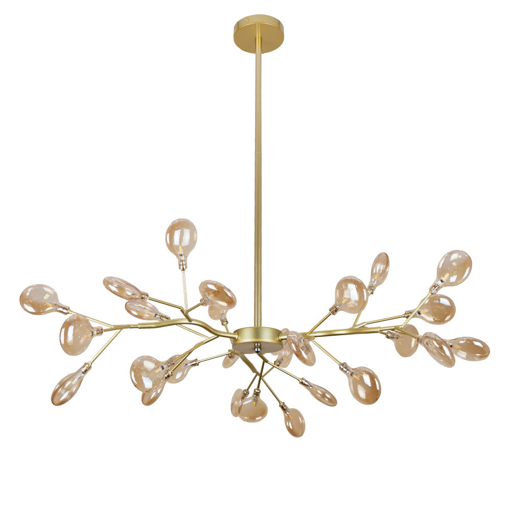 Люстра світлячок у вітальню Levistella цоколь G4 ламп 27 шт колір Золотистий 918LP447-27 GD+BR, фото 1